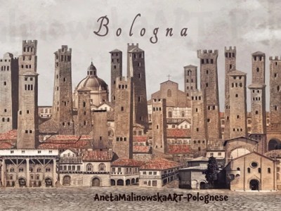 Le Torri Medievali di Bologna-ricostruzione